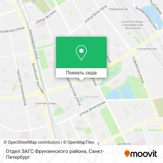 Карта Отдел ЗАГС Фрунзенского района