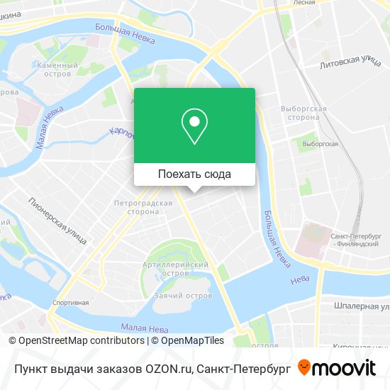 Карта Пункт выдачи заказов OZON.ru