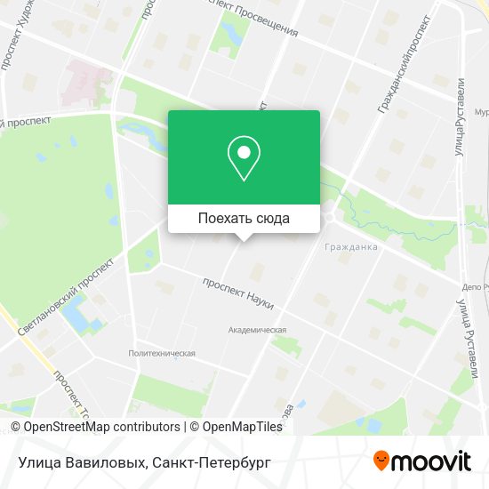 Карта Улица Вавиловых