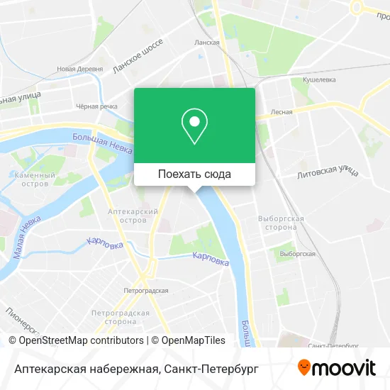 Карта Аптекарская набережная