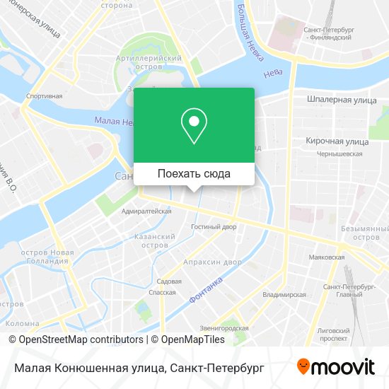 Карта Малая Конюшенная улица