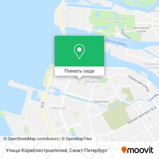 Карта Улица Кораблестроителей