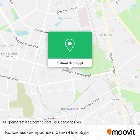 Карта Коломяжский проспект