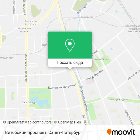 Карта Витебский проспект