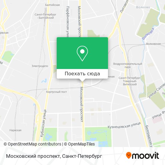 Карта Московский проспект