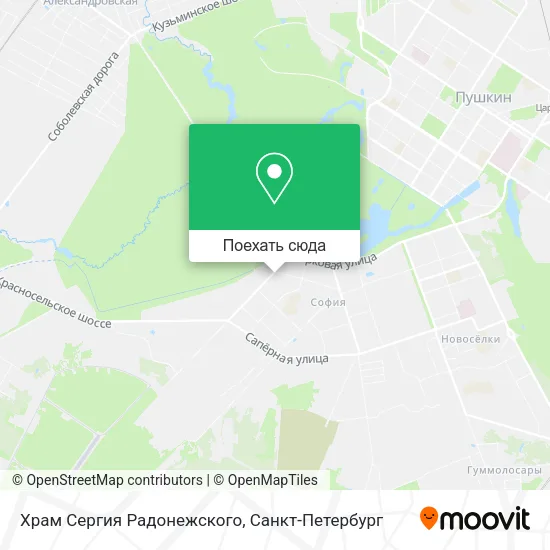 Карта Храм Сергия Радонежского