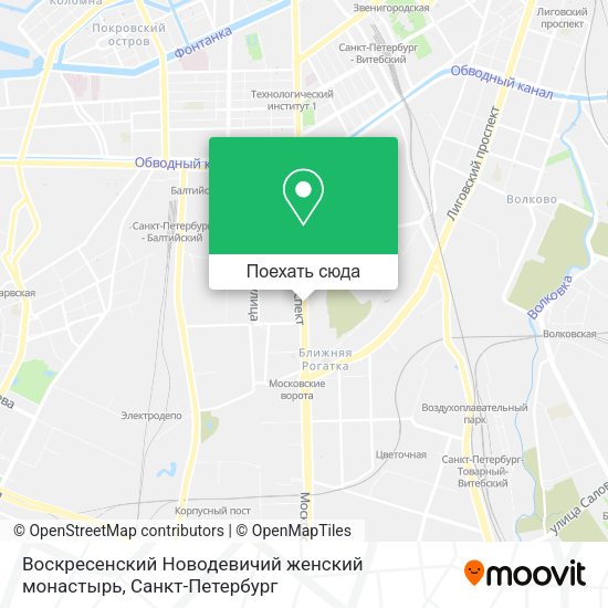 Карта Воскресенский Новодевичий женский монастырь