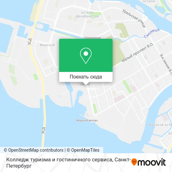 Карта Колледж туризма и гостиничного сервиса
