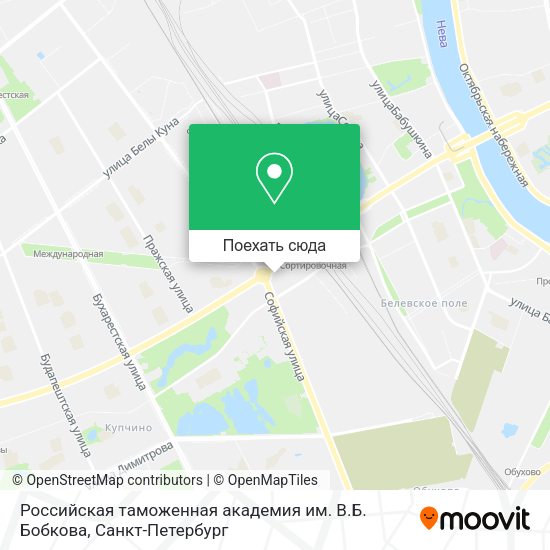 Карта Российская таможенная академия им. В.Б. Бобкова