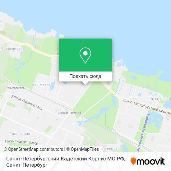 Карта Санкт-Петербургский Кадетский Корпус МО РФ