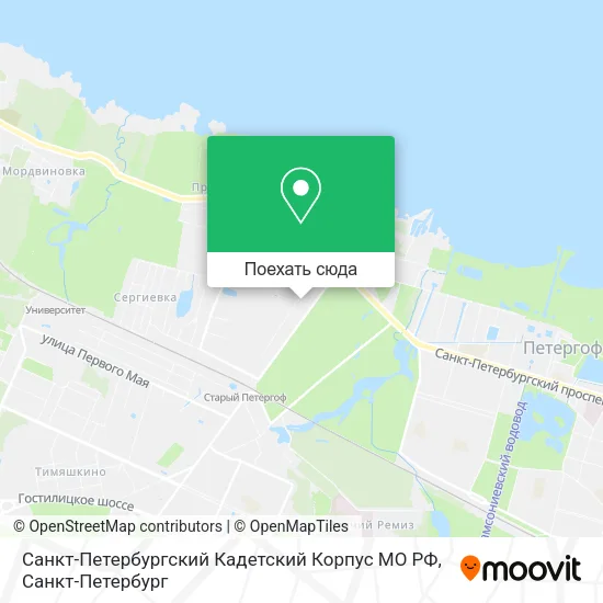 Карта Санкт-Петербургский Кадетский Корпус МО РФ