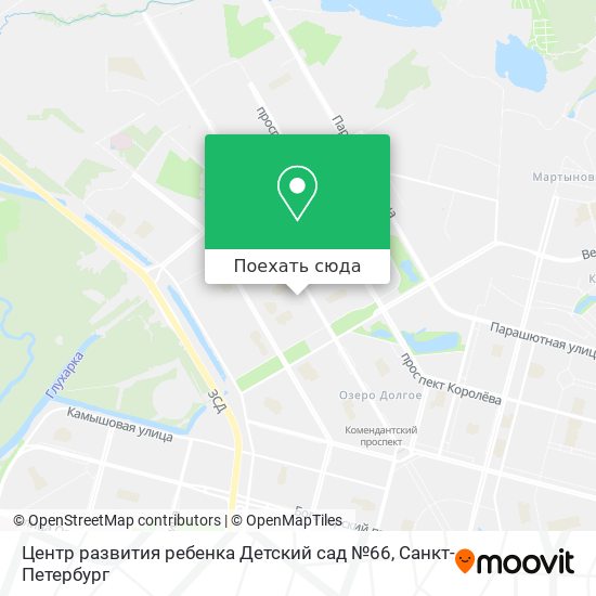 Карта Центр развития ребенка Детский сад №66