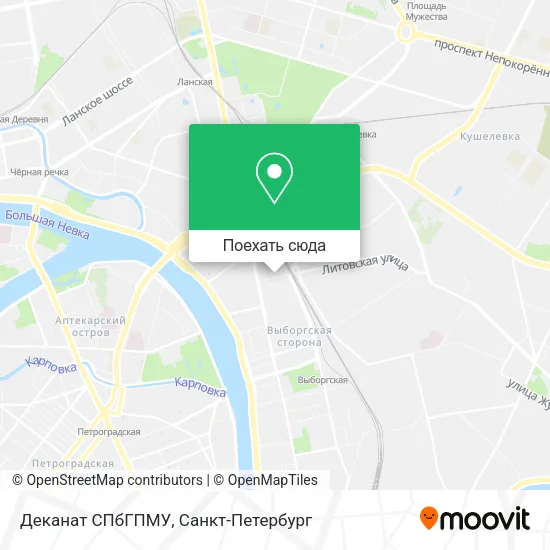 Карта Деканат СПбГПМУ
