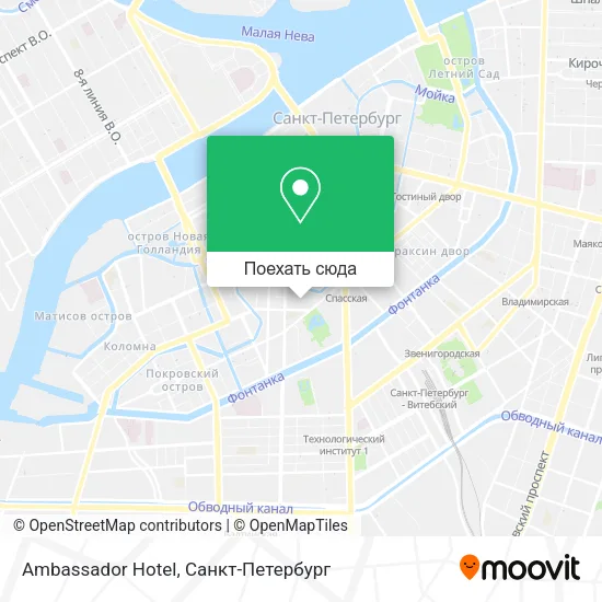 Карта Ambassador Hotel