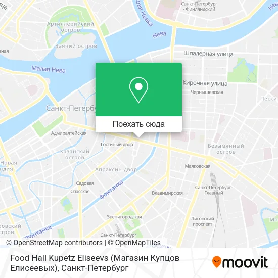 Карта Food Hall Kupetz Eliseevs (Магазин Купцов Елисеевых)