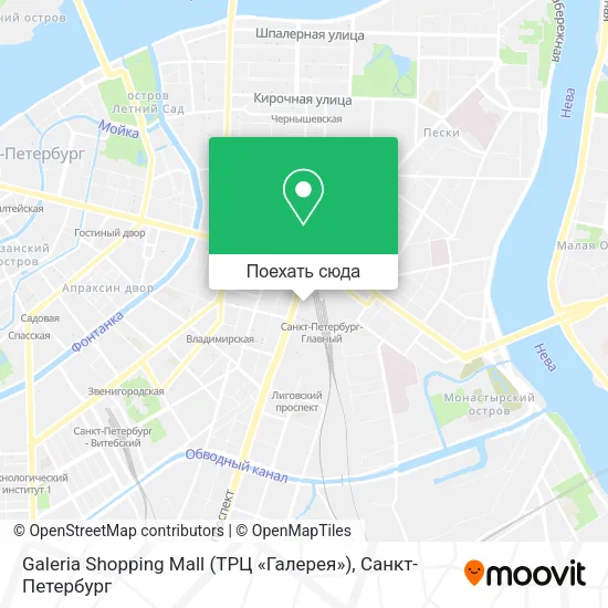 Карта Galeria Shopping Mall (ТРЦ «Галерея»)