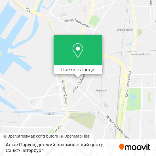 Карта Алые Паруса, детский развивающий центр