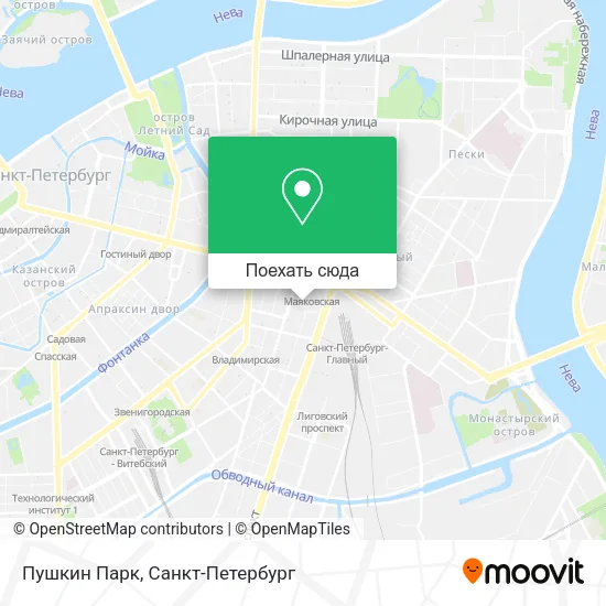 Карта Пушкин Парк