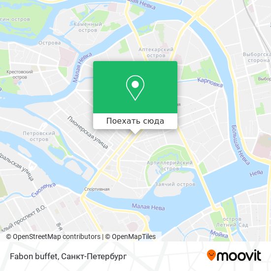 Карта Fabon buffet