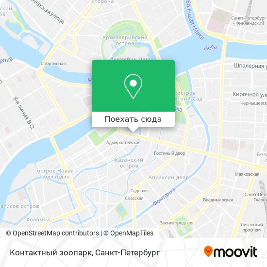 Карта Контактный зоопарк