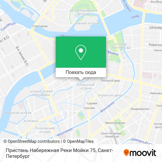 Карта Пристань Набережная Реки Мойки 75