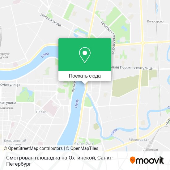 Карта Смотровая площадка на Охтинской