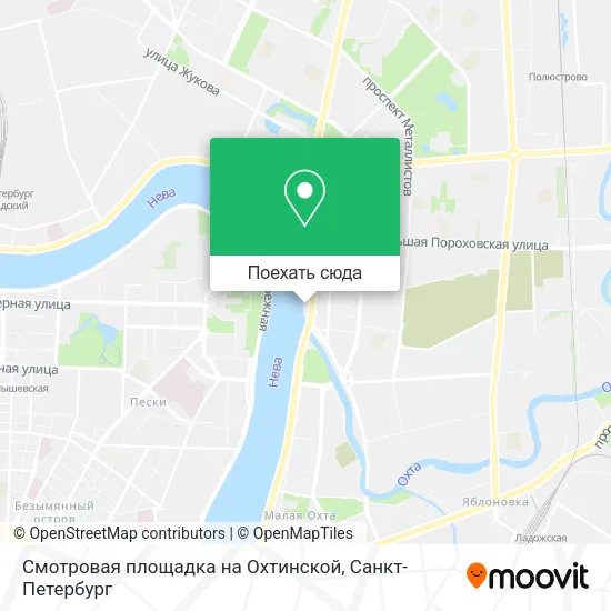 Карта Смотровая площадка на Охтинской