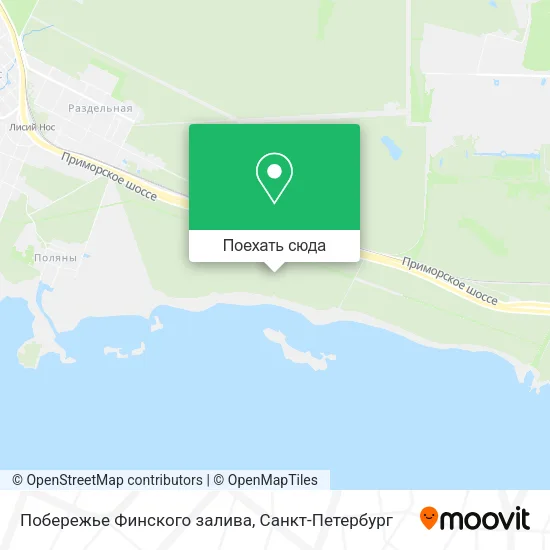 Карта Побережье Финского залива