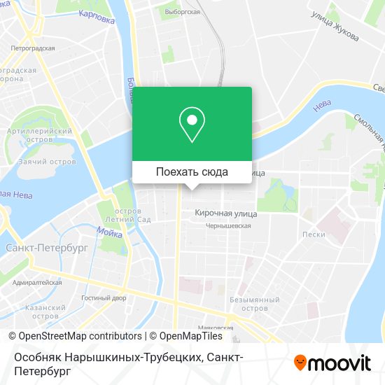 Карта Особняк Нарышкиных-Трубецких