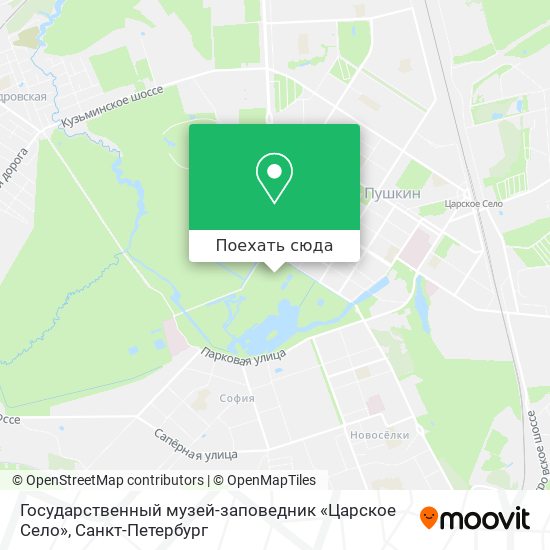 Карта Государственный музей-заповедник «Царское Село»