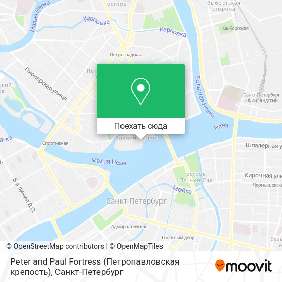 Карта Peter and Paul Fortress (Петропавловская крепость)