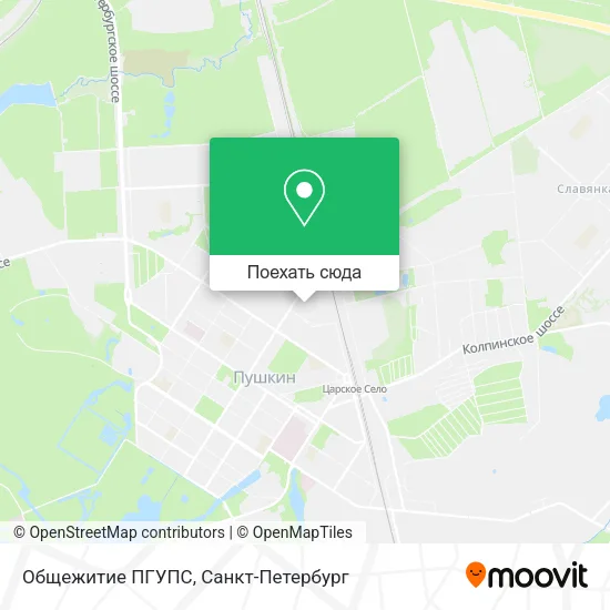 Карта Общежитие ПГУПС