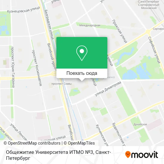 Карта Общежитие Университета ИТМО №3