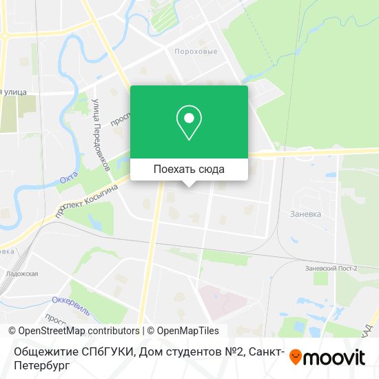 Карта Общежитие СПбГУКИ, Дом студентов №2
