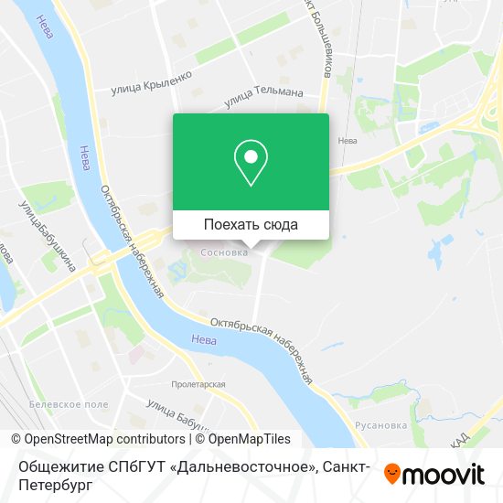 Карта Общежитие СПбГУТ «Дальневосточное»