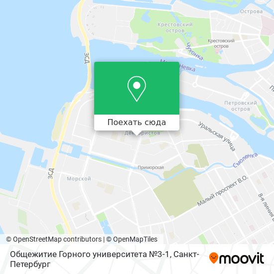 Ст горный институт на карте