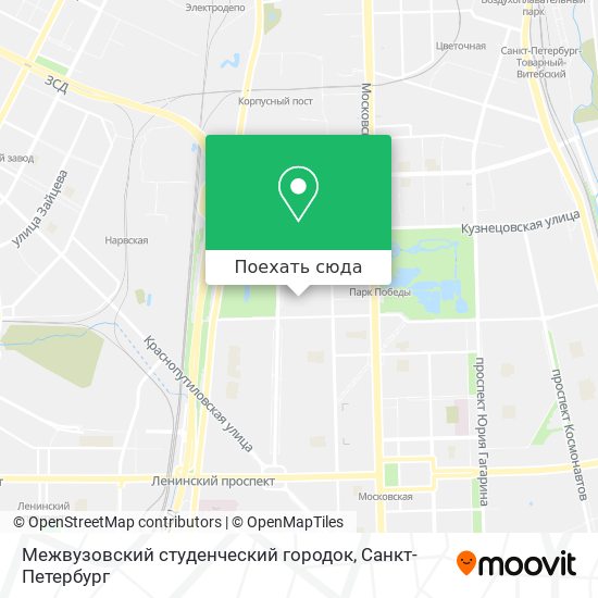 Карта Межвузовский студенческий городок