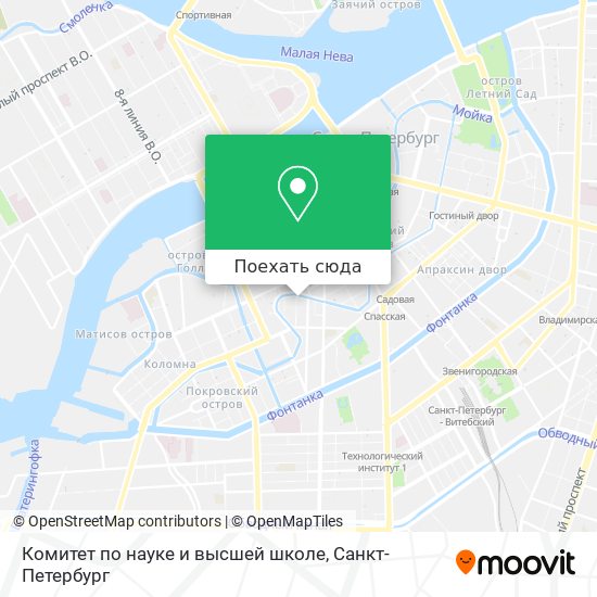 Карта Комитет по науке и высшей школе