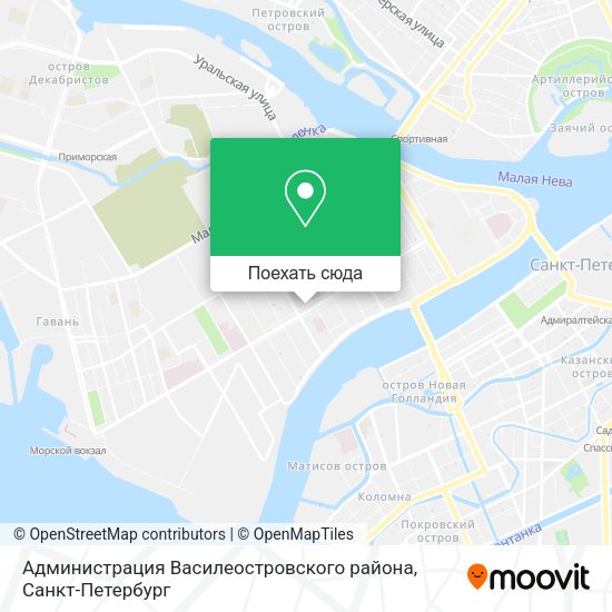 Карта Администрация Василеостровского района