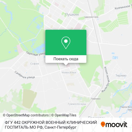 Карта ФГУ  442 ОКРУЖНОЙ ВОЕННЫЙ КЛИНИЧЕСКИЙ ГОСПИТАЛЬ  МО РФ