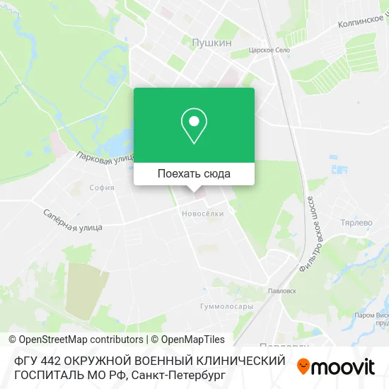 Карта ФГУ  442 ОКРУЖНОЙ ВОЕННЫЙ КЛИНИЧЕСКИЙ ГОСПИТАЛЬ  МО РФ