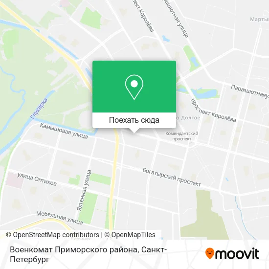 Карта Военкомат Приморского района
