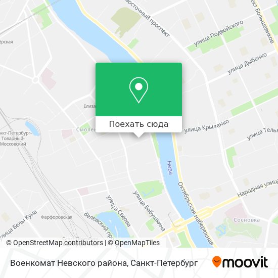 Карта Военкомат Невского района