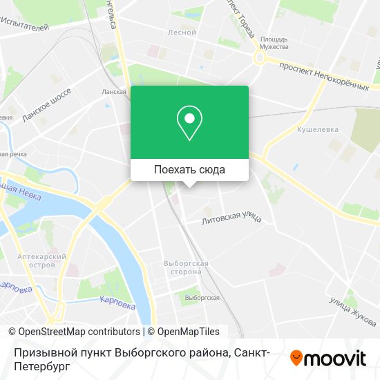 Карта Призывной пункт Выборгского района