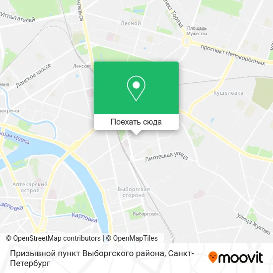 Карта Призывной пункт Выборгского района