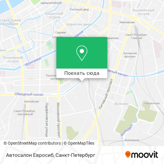 Карта Автосалон  Евросиб