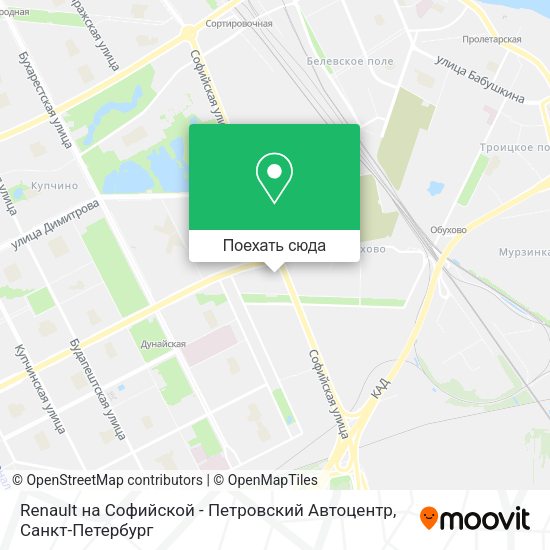 Карта Renault на Софийской - Петровский Автоцентр