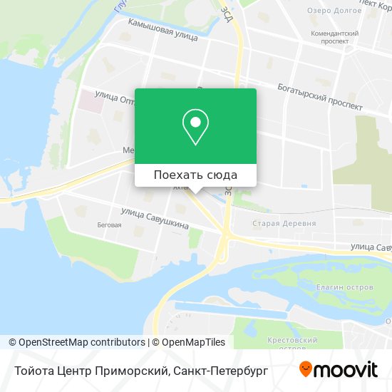 Карта Тойота Центр Приморский