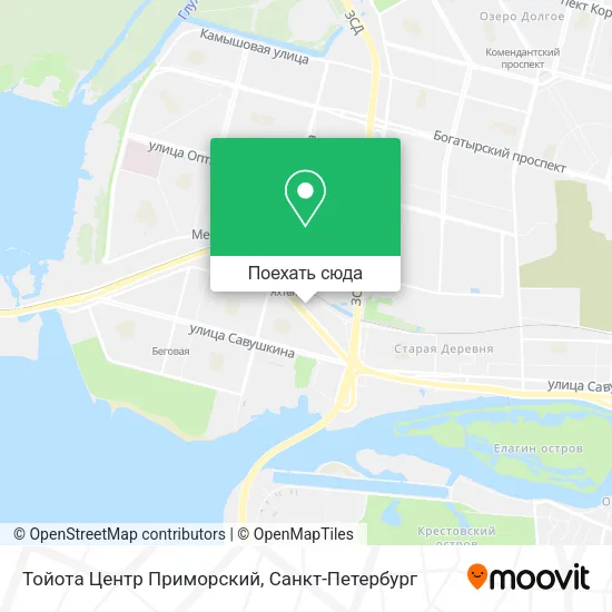 Карта Тойота Центр Приморский