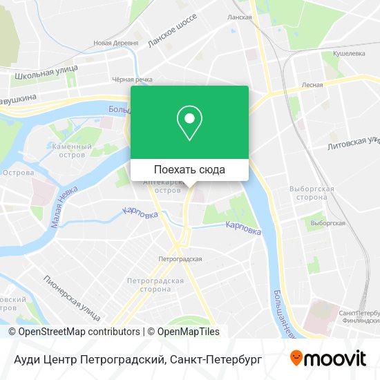 Карта Ауди Центр Петроградский